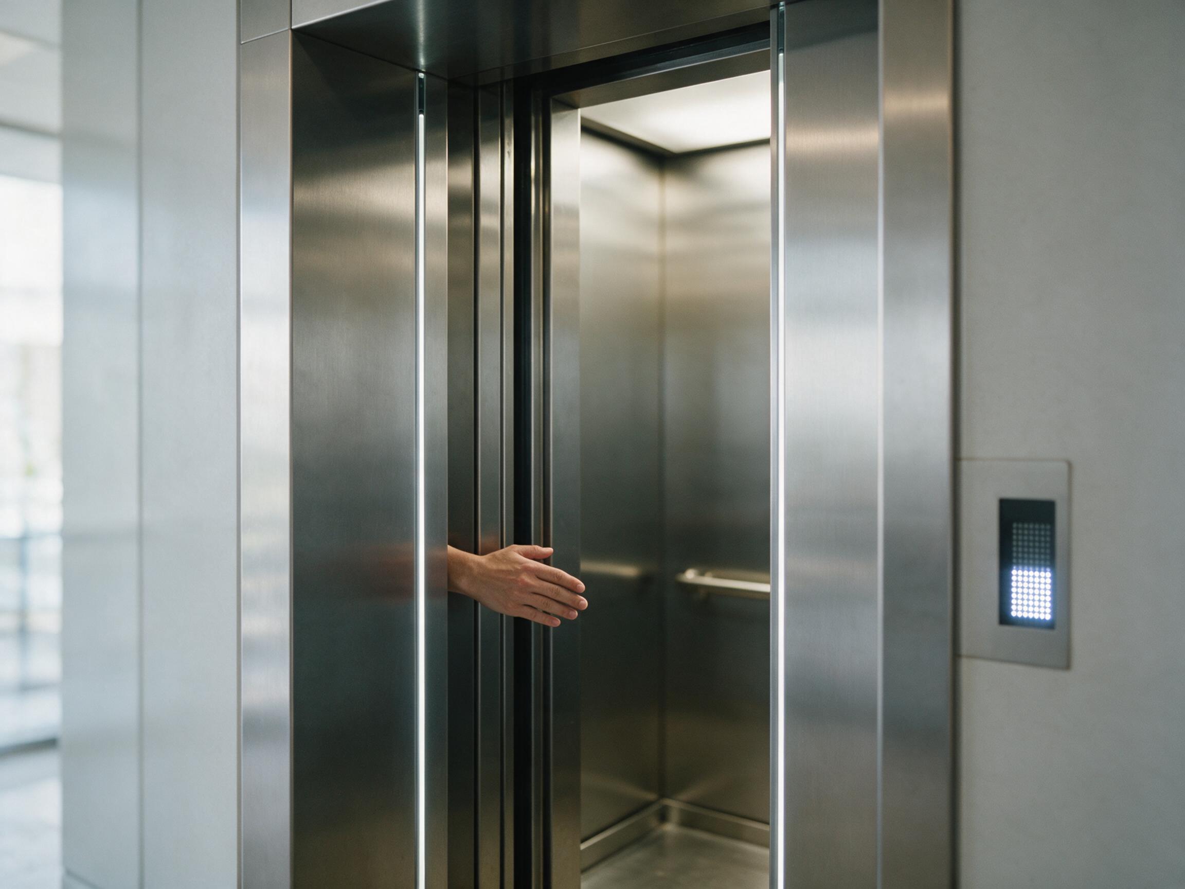 Puerta de cabina moderna con cortina de seguridad que protege al usuario